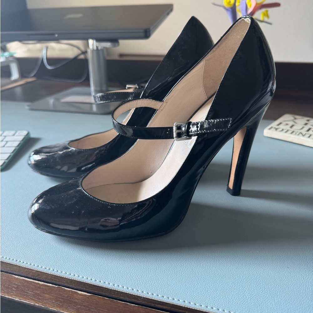 Michael Kors Black Patent Leather Mary Jane Heels